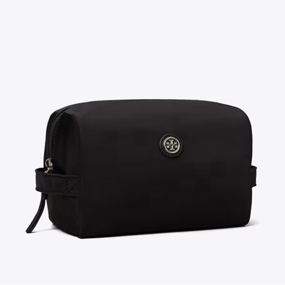 Tory Burch Large nylon cosmetic bag black NEW